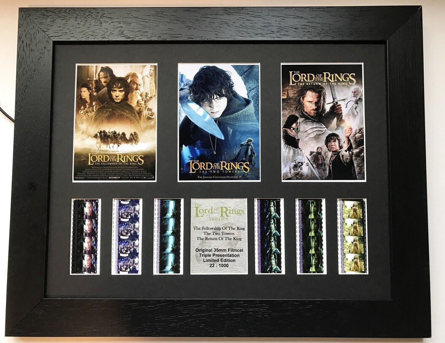 Hand Crafted display featuring original film cells for Lord of The Rings fans v2
