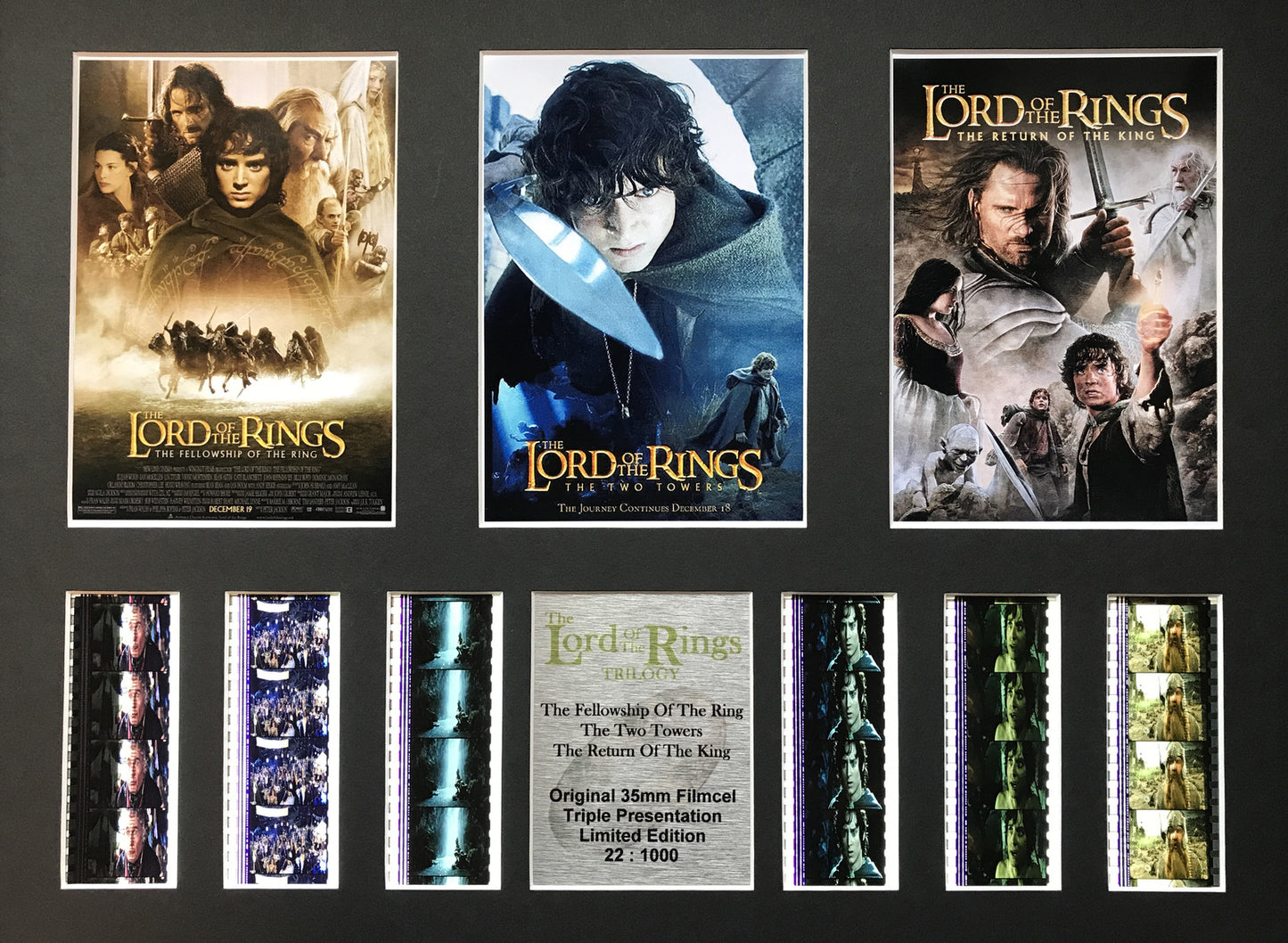 Hand Crafted display featuring original film cells for Lord of The Rings fans v2