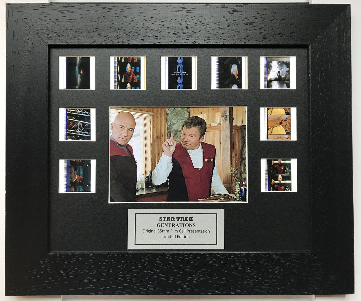 Hand crafted montage original film cells for a Star Trek GENERATIONS fan + COA