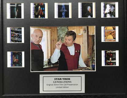 Hand crafted montage original film cells for a Star Trek GENERATIONS fan + COA
