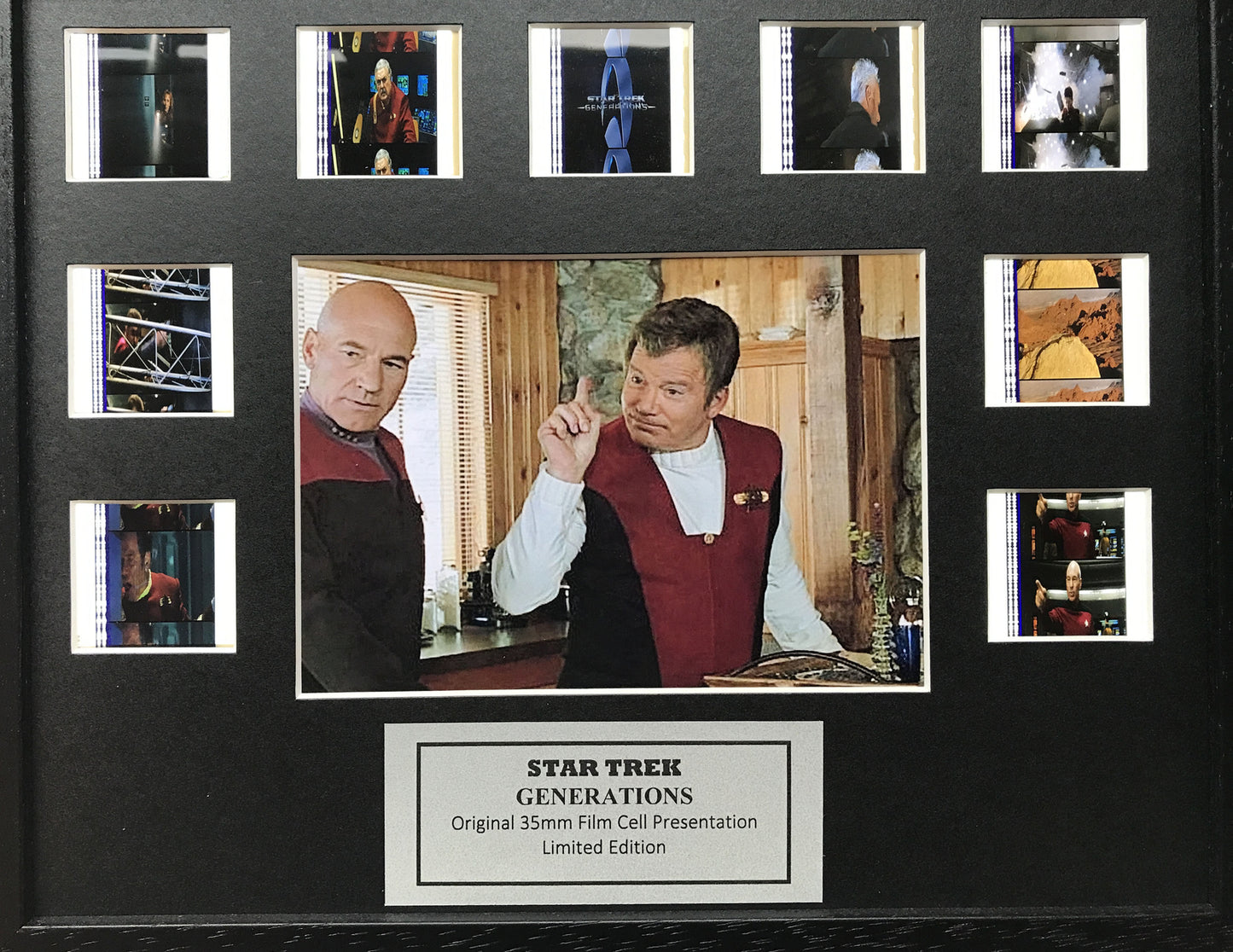 Hand crafted montage original film cells for a Star Trek GENERATIONS fan + COA