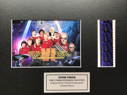 Hand crafted display featuring original 35mm filmcells for Star Trek V1 fans v2