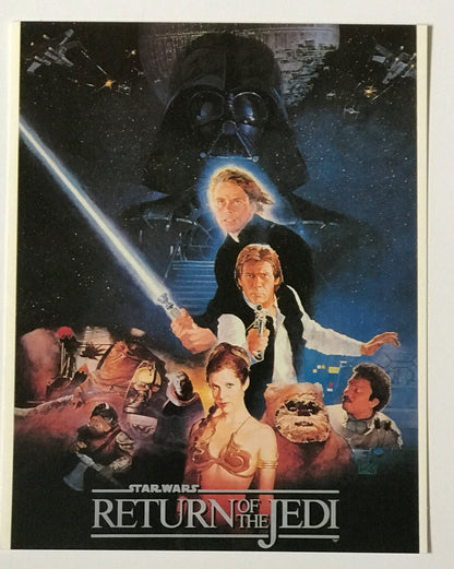 Original Poster Postcard 10 x 8 for a Star Wars Return of The Jedi fan v2