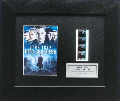 Handmade display featuring original filmcells for a Star Trek INTO DARKNESS fans
