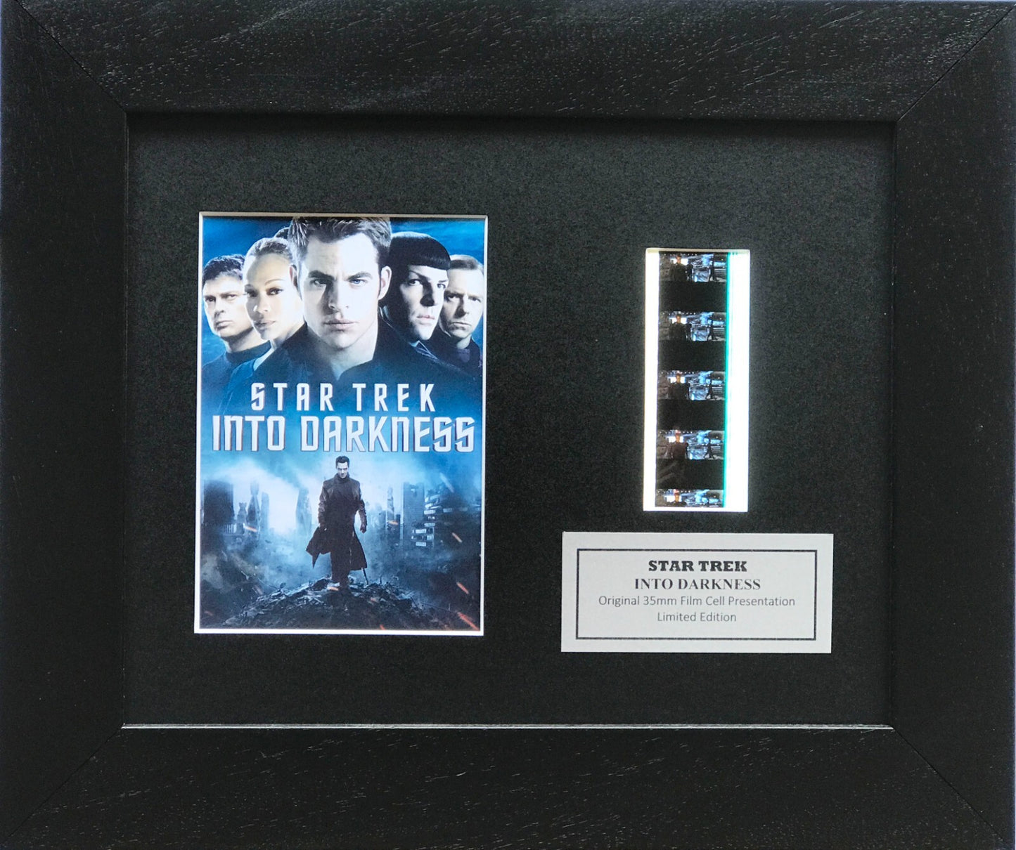 Handmade display featuring original filmcells for a Star Trek INTO DARKNESS fans