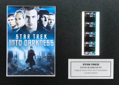 Handmade display featuring original filmcells for a Star Trek INTO DARKNESS fans