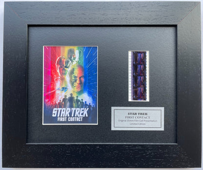 Hand crafted display with original film cells for a Star Trek FIRST CONTACT fan