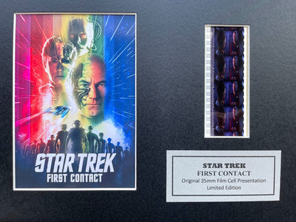 Hand crafted display with original film cells for a Star Trek FIRST CONTACT fan