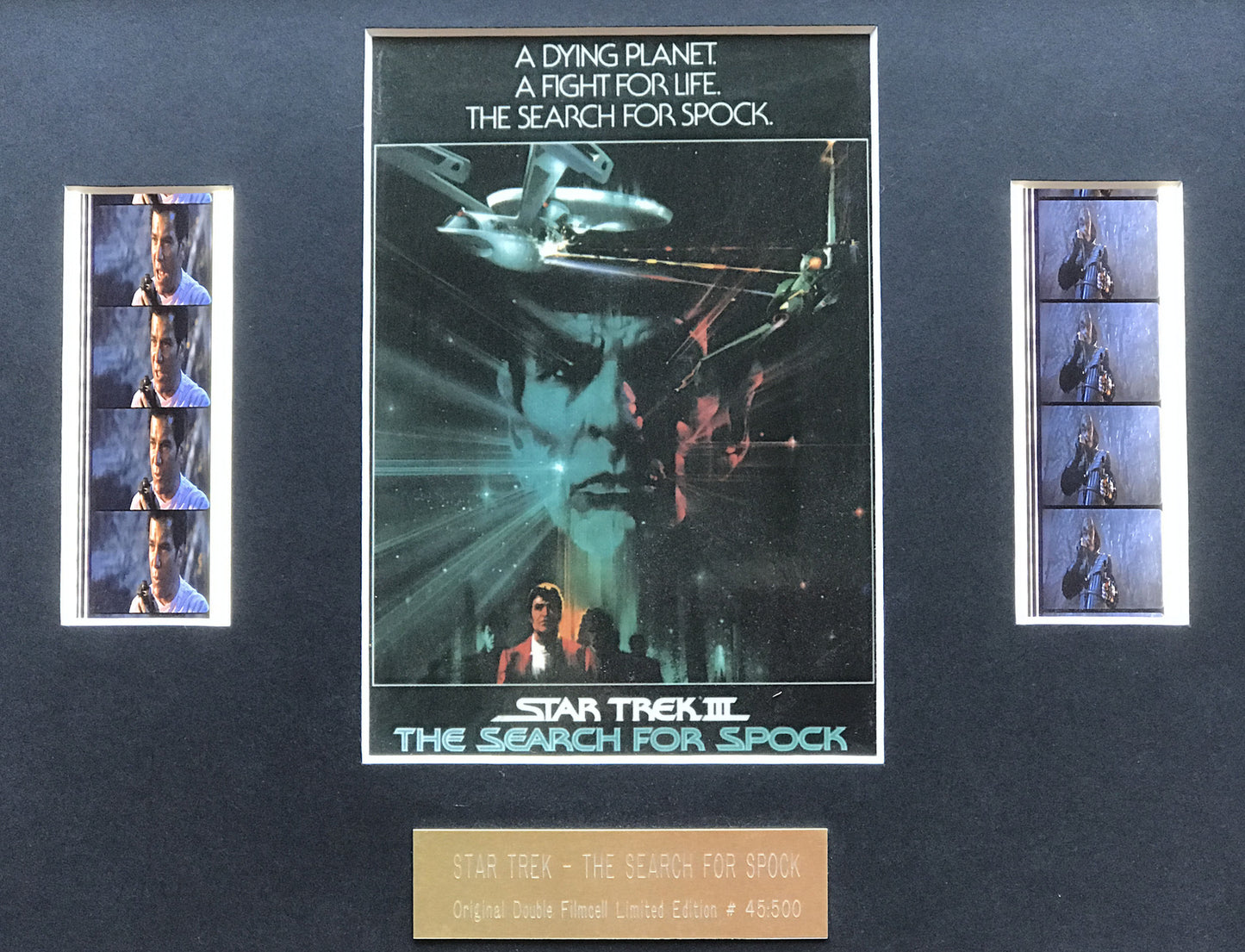 Hand crafted featuring double film cells for STAR TREK The Search for Spock fans