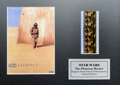 Handmade display inc original 35mm film cells for a STAR WARS Ep 1 fan v3
