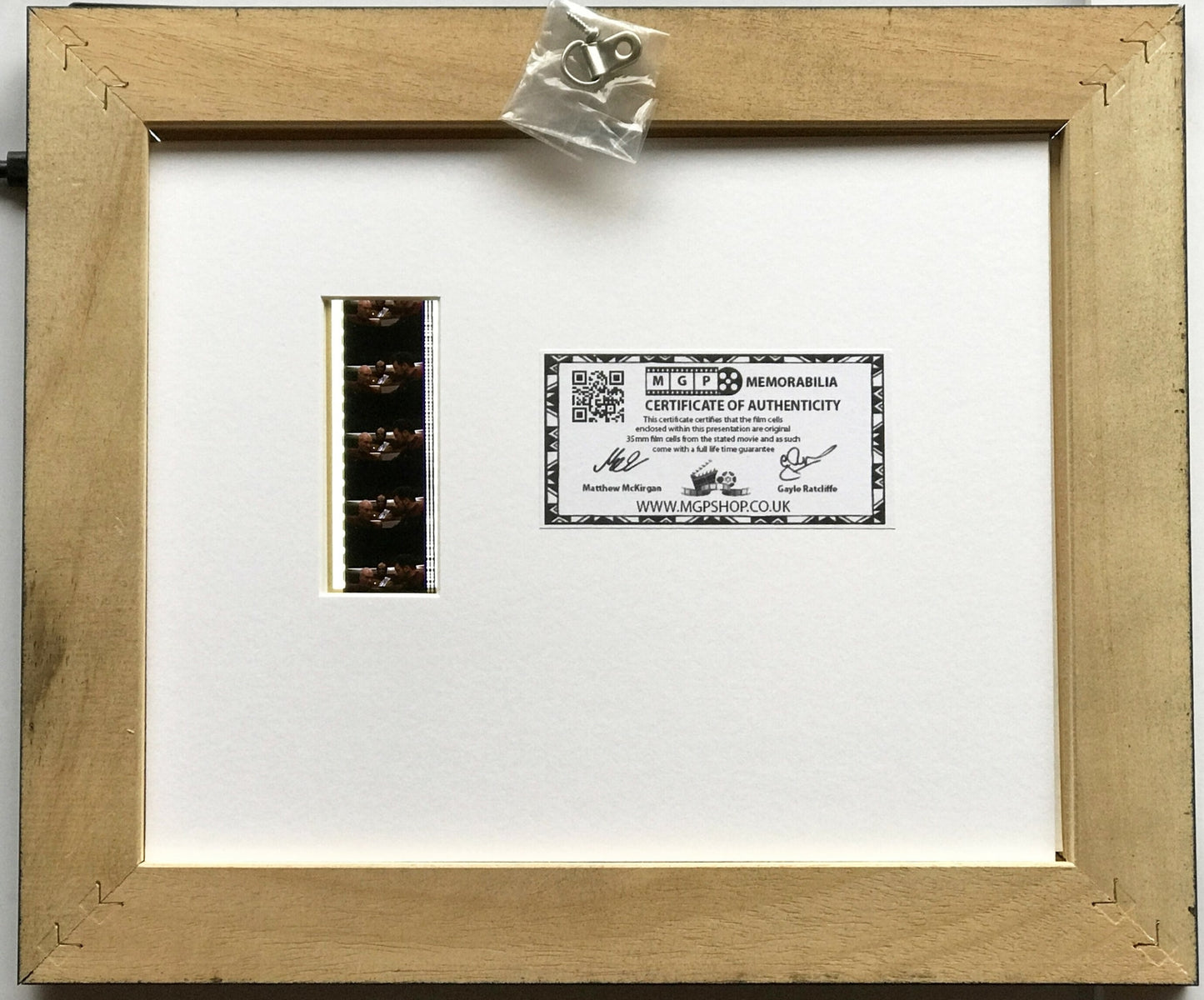 Hand Crafted Original 35mm film cells for a Star Trek Cmdr. W T RIKER fan + COA