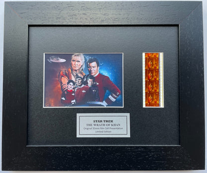 Hand crafted display featuring original 35mm filmcells for a Star Trek II fan v1