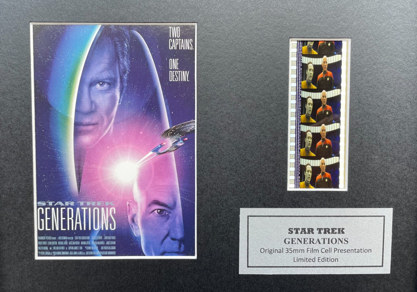 Hand crafted display with original film cells for a Star Trek GENERATIONS fan v3