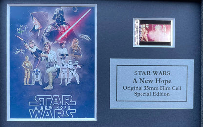 Handmade display inc original Mini 35mm film cells for a Star Wars Ep IV fan v1
