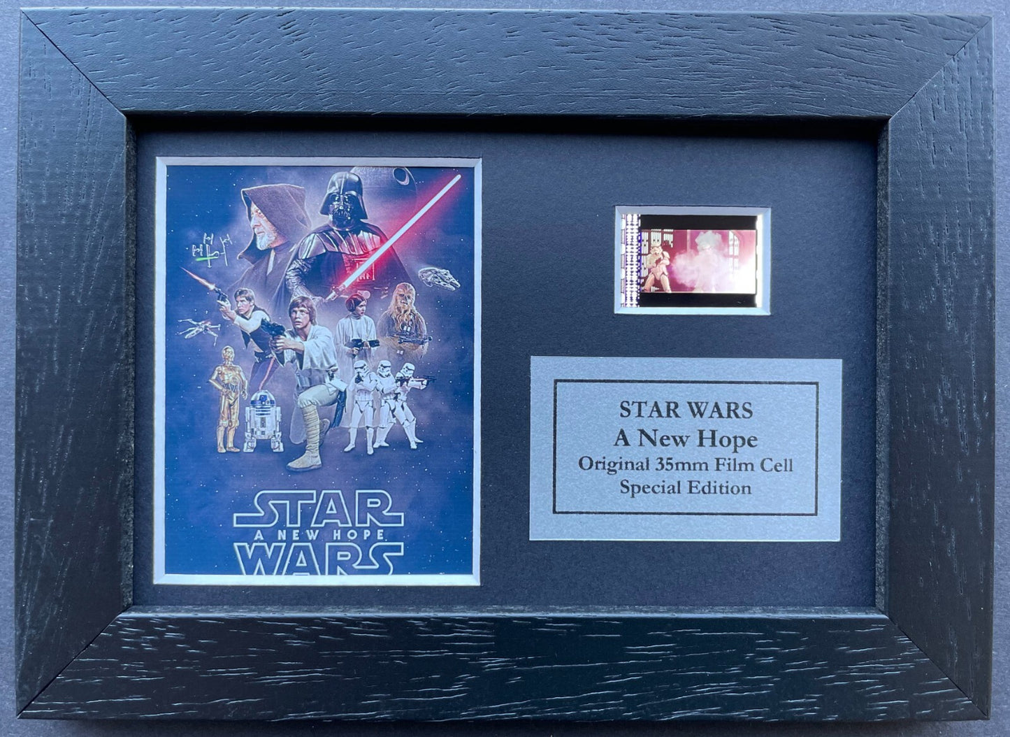 Handmade display inc original Mini 35mm film cells for a Star Wars Ep IV fan v1