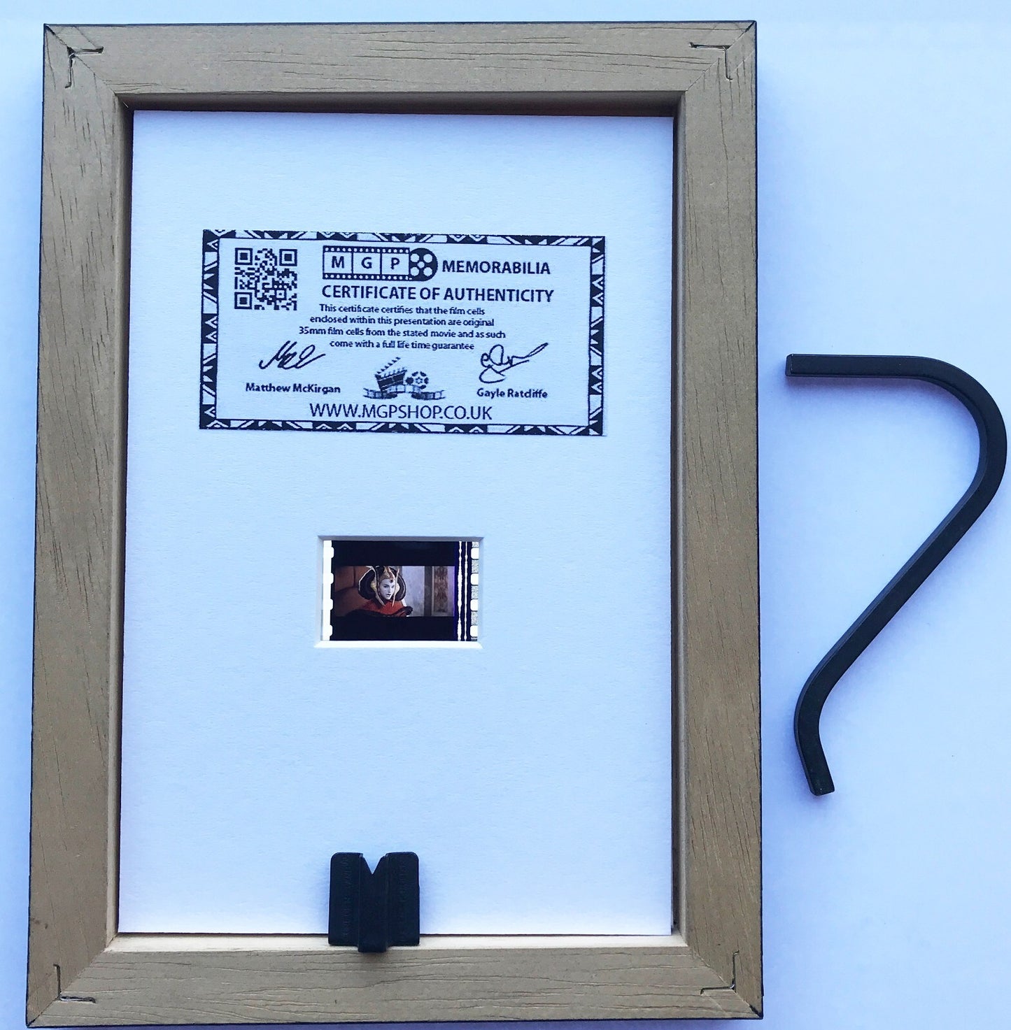 Handmade display inc original Mini 35mm film cells for a STAR WARS Ep 1 fan + COA