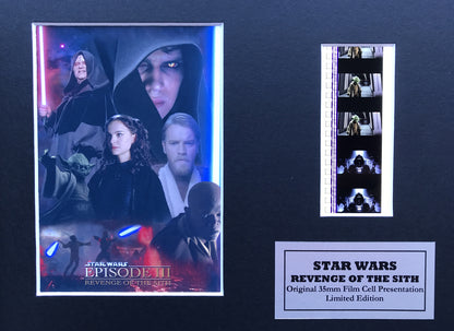 Handmade display inc original 35mm film cells for a STAR WARS Ep III fan v6