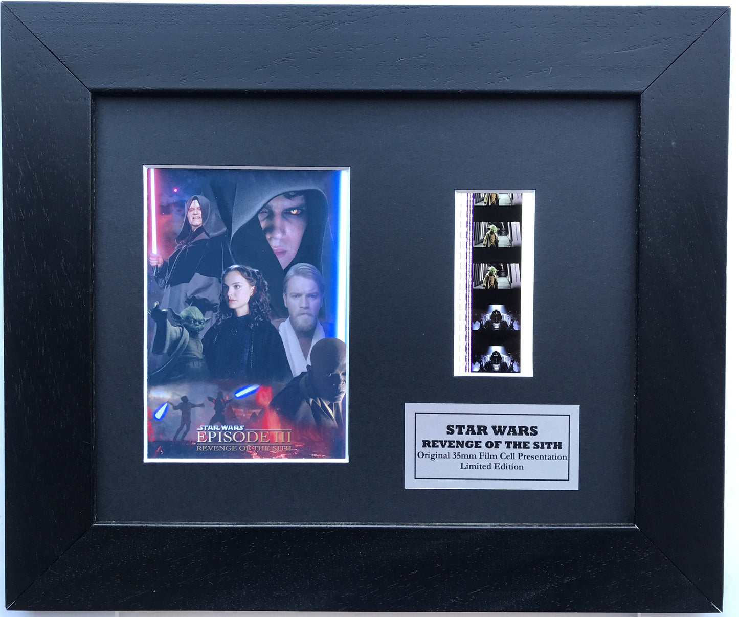 Handmade display inc original 35mm film cells for a STAR WARS Ep III fan v6