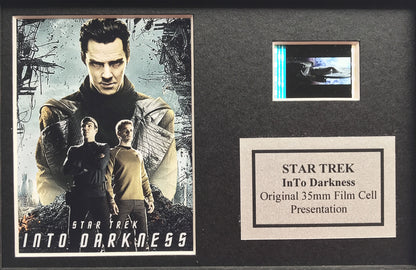 Handmade display featuring original film cell for a Star Trek INTO DARKNESS fan