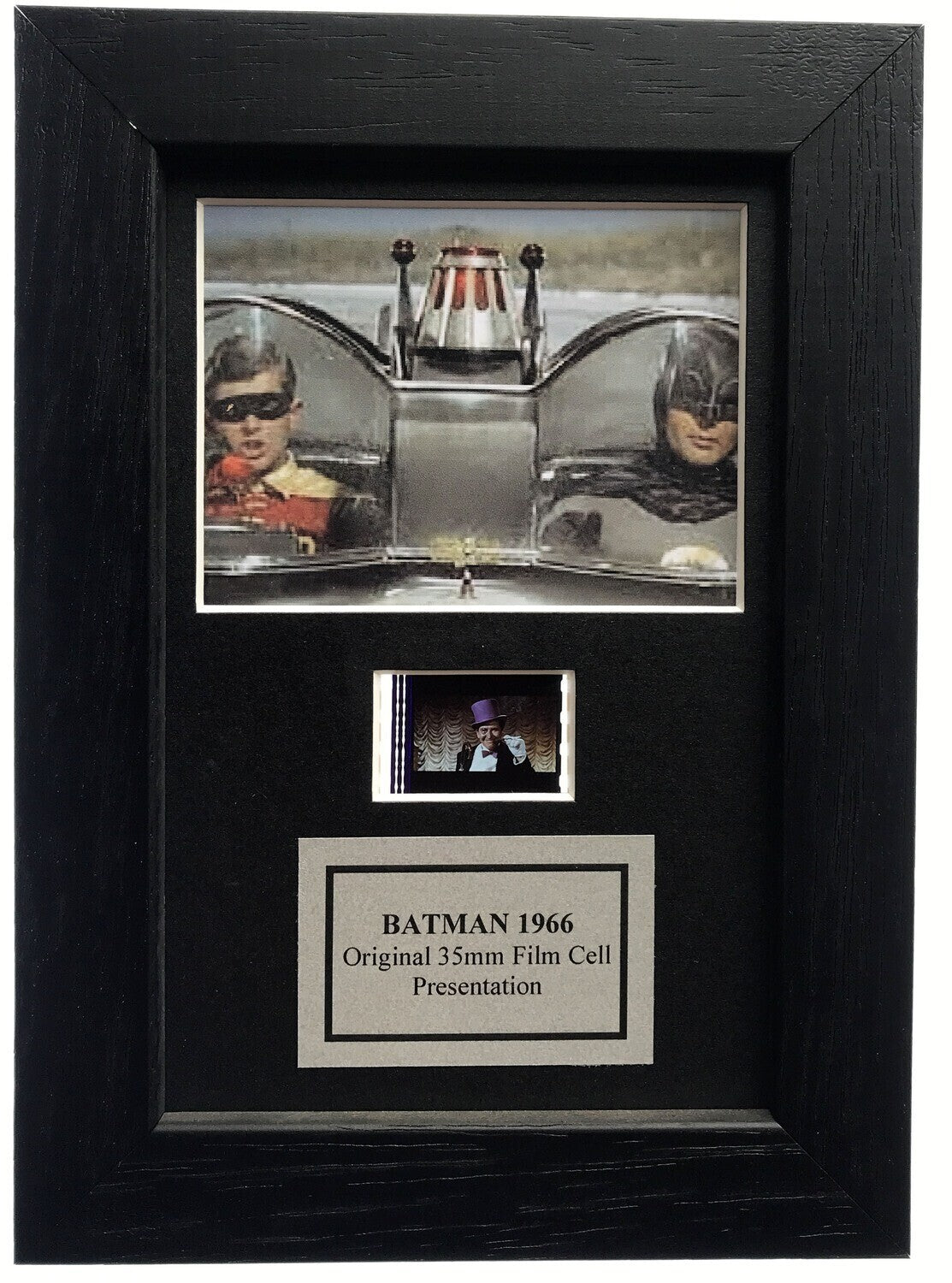 BATMAN 1966 Original Mini 35mm Film Cells set in Quality Wood Frame + COA