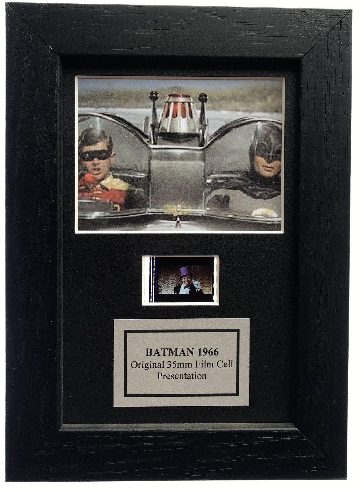 BATMAN 1966 Original Mini 35mm Film Cells set in Quality Wood Frame + COA
