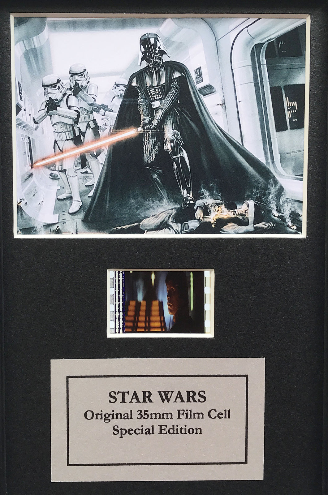 Handmade display inc original Mini 35mm film cells for a STAR WARS Ep III fan v3