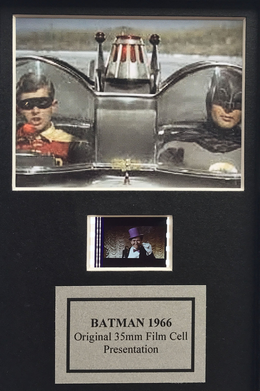 BATMAN 1966 Original Mini 35mm Film Cells set in Quality Wood Frame + COA