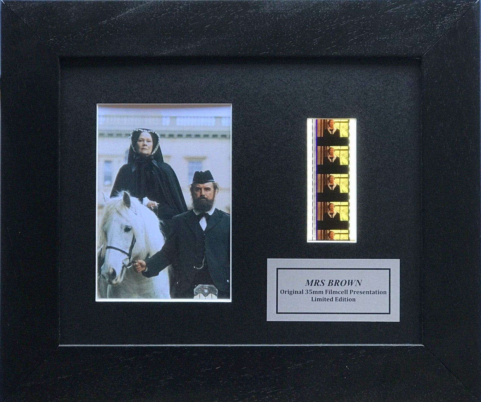 Hand crafted display featuring original 35mm film cell for MRS BROWN fans v1