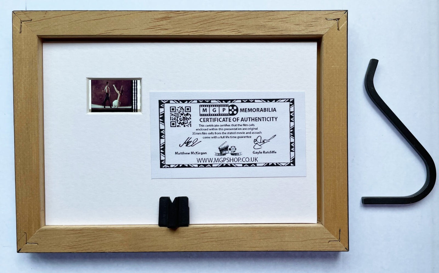 Hand crafted display featuring original mini film cells for a Martial Arts fan