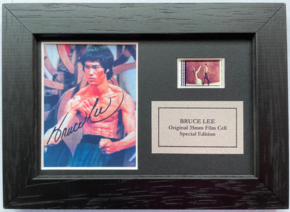 Hand crafted display featuring original mini film cells for a Martial Arts fan