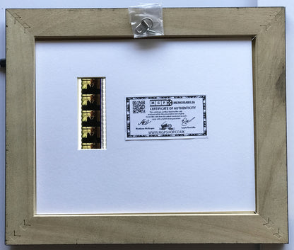 Hand crafted wood display with Original 35mm Film Cells for Mrs Brown fans v1