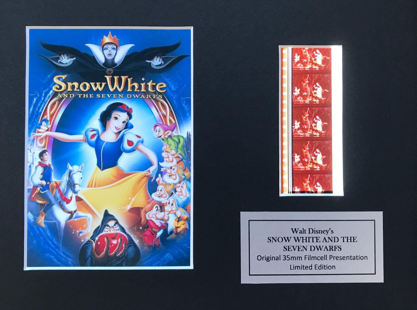Handmade gift inc original 35mm filmcells for SNOW WHITE & The Seven Dwarfs fans
