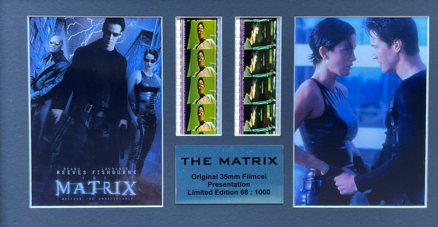 Handmade display featuring original Double 35mm filmcells for THE MATRIX fans v2