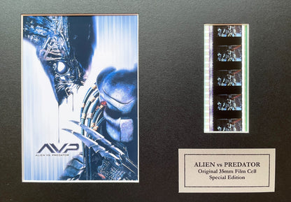 Hand crafted display featuring original film cells for ALIEN vs PREDATOR fans v1