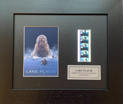 Hand crafted display featuring original film cells for a LAKE PLACID fan + COA