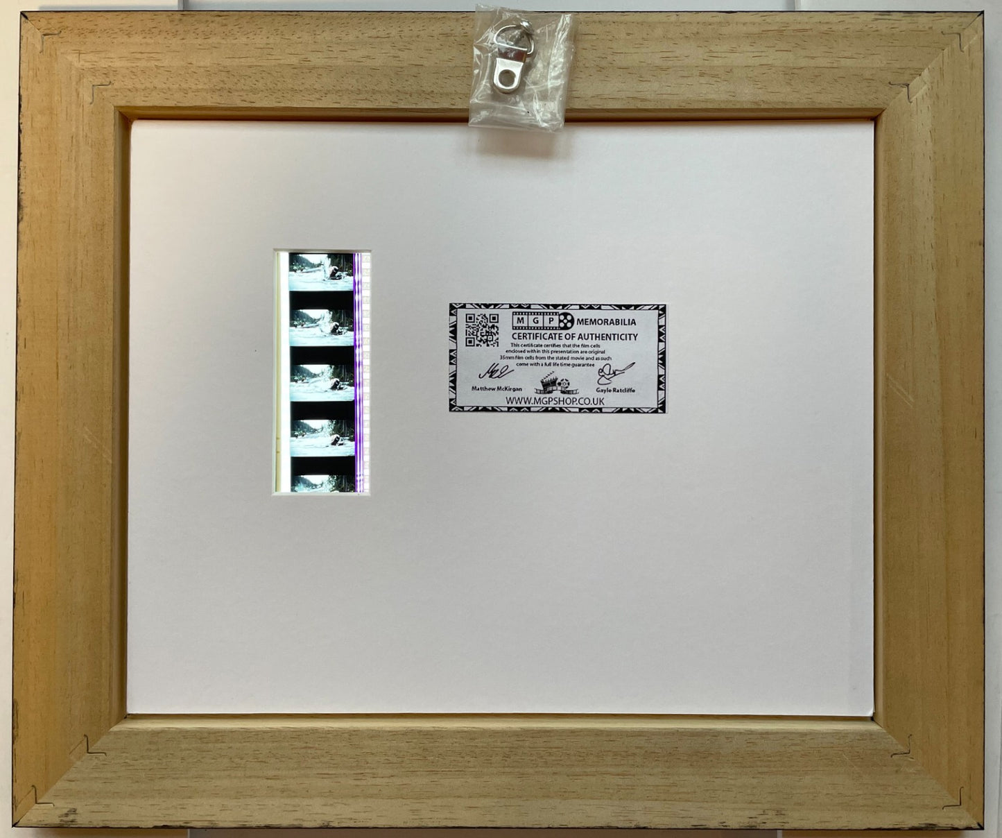 Hand crafted display featuring original film cells for a LAKE PLACID fan v2