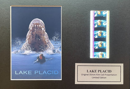 Hand crafted display featuring original film cells for a LAKE PLACID fan + COA