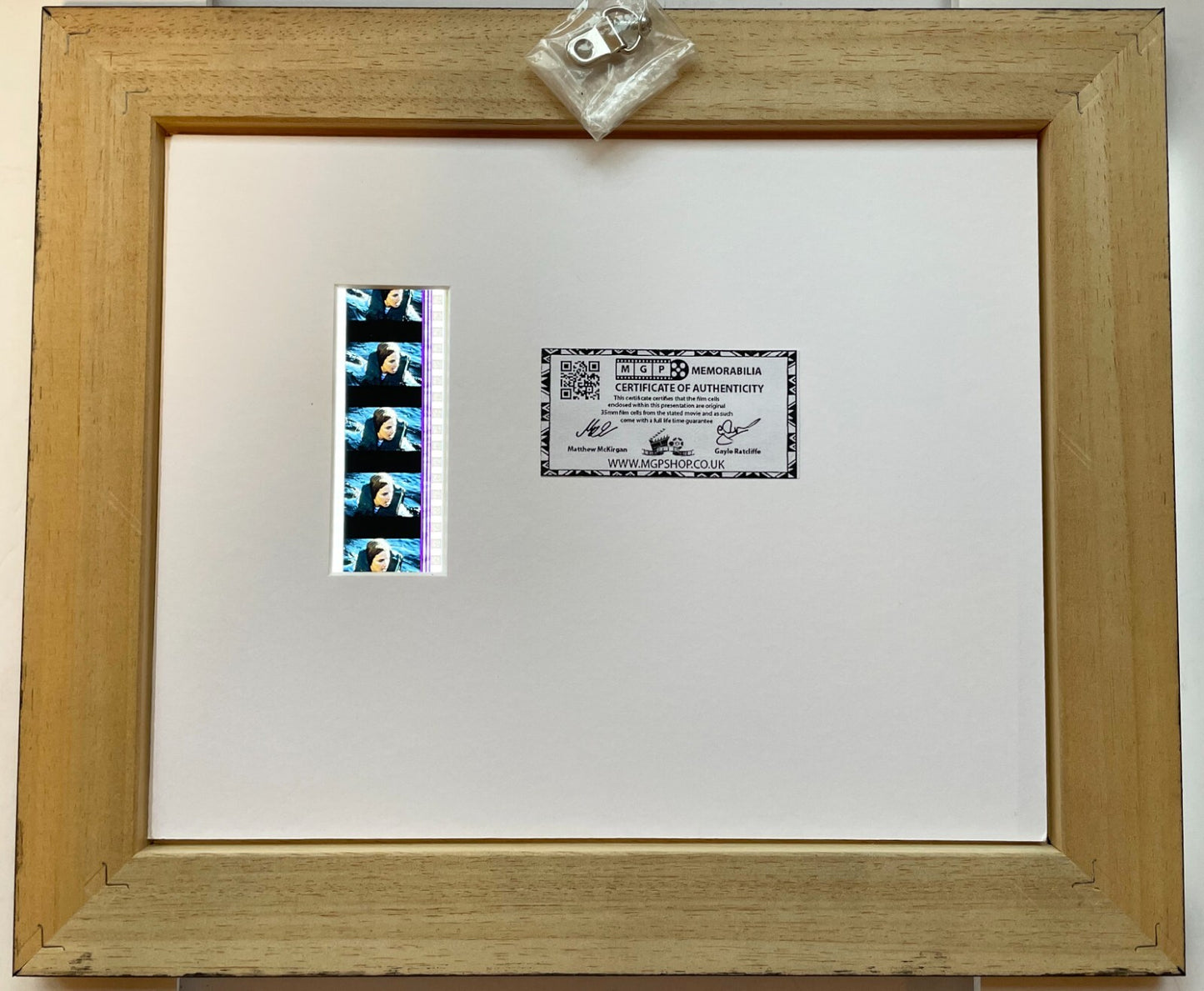 Hand crafted display featuring original film cells for a LAKE PLACID fan + COA