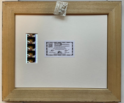 Handmade display featuring original 35mm film cells for MYSTERY MEN fans + COA