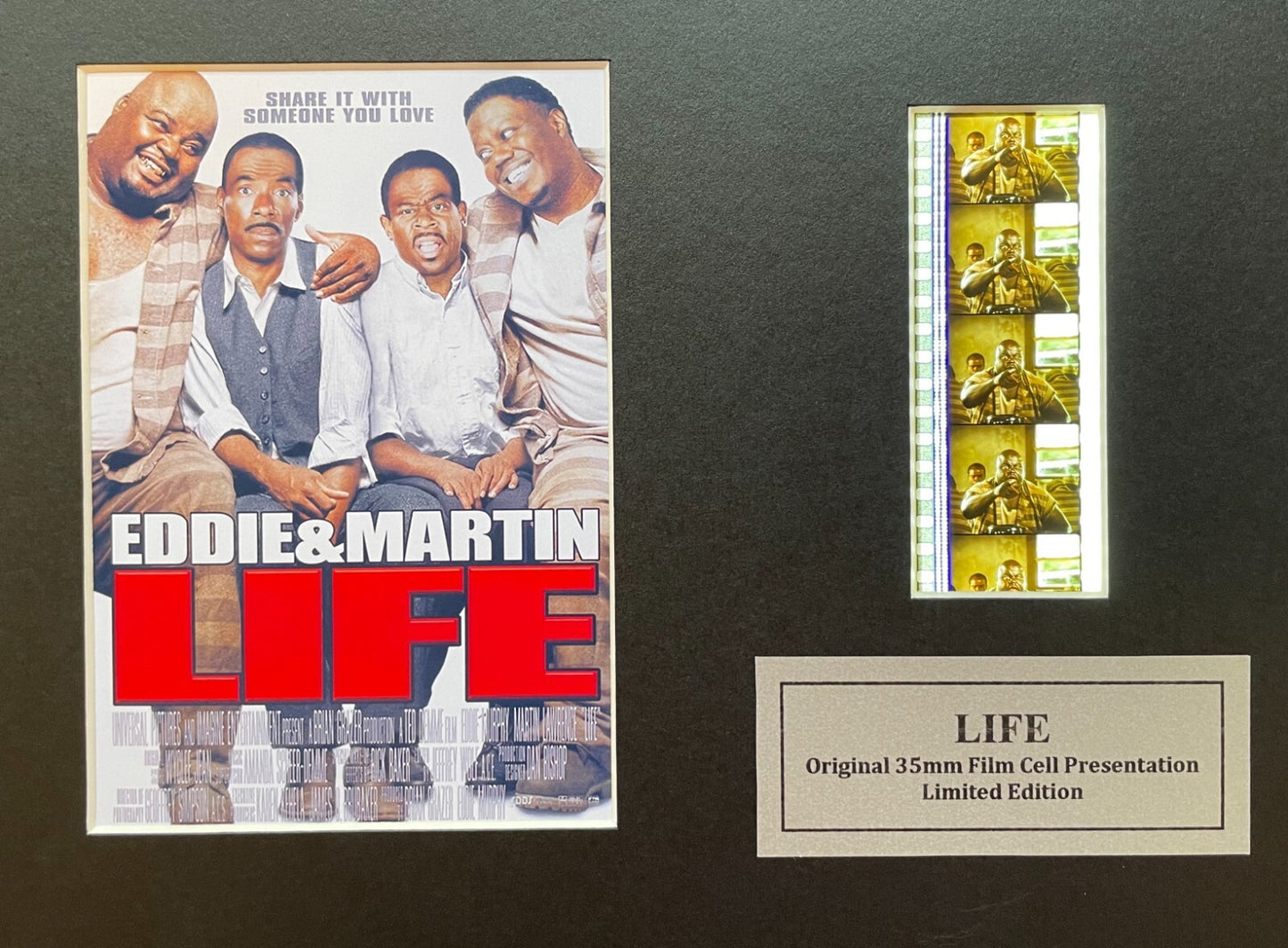 Handmade display featuring original 35mm film cells for LIFE 0F 1999 fans v2