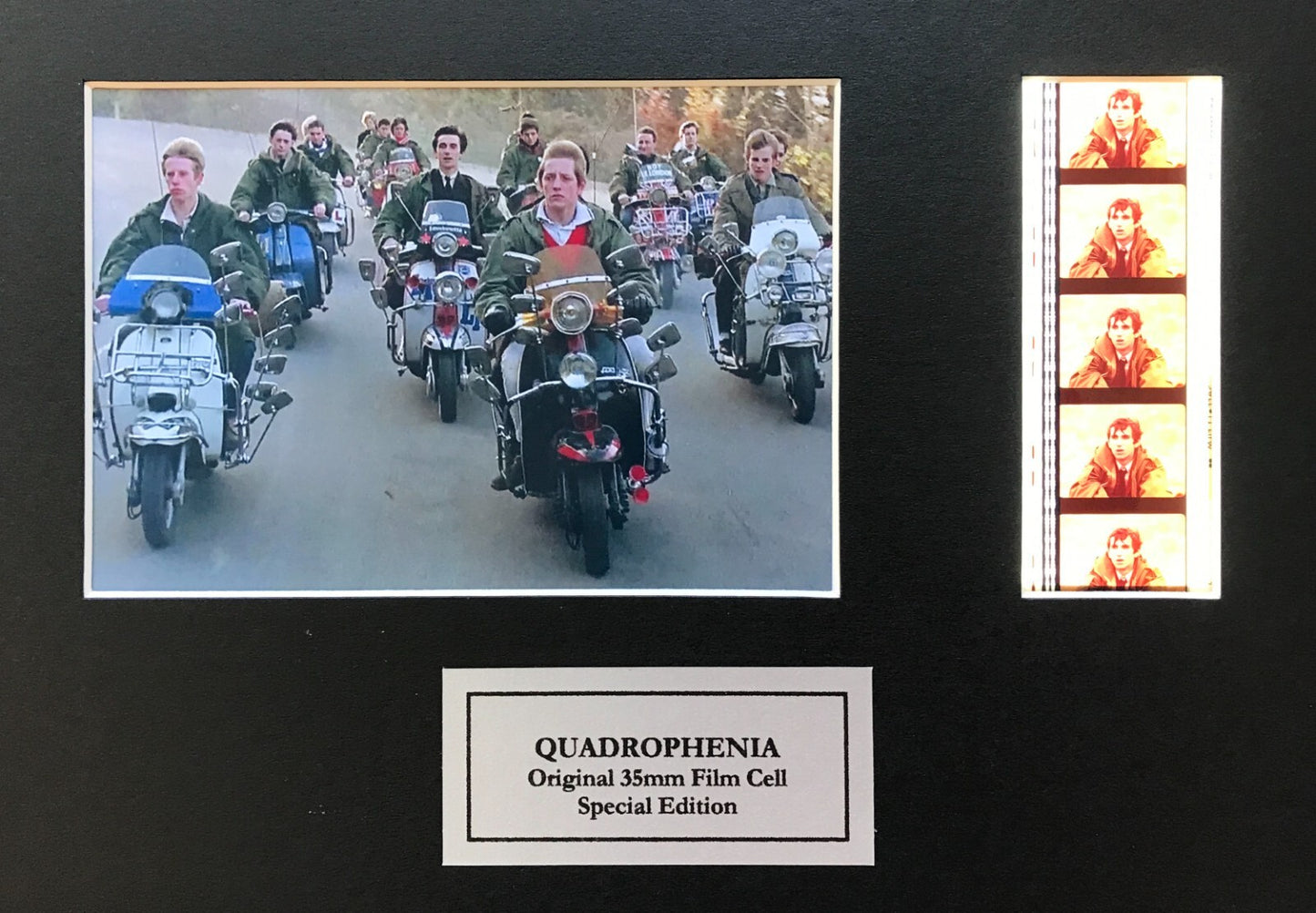 Hand crafted display featuring original 35mm film cells for QUADROPHENIA fans v1
