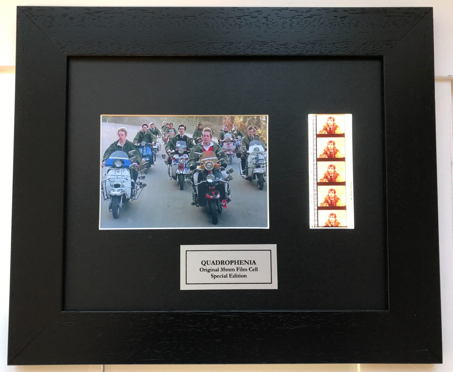 Hand crafted display featuring original 35mm film cells for QUADROPHENIA fans v1