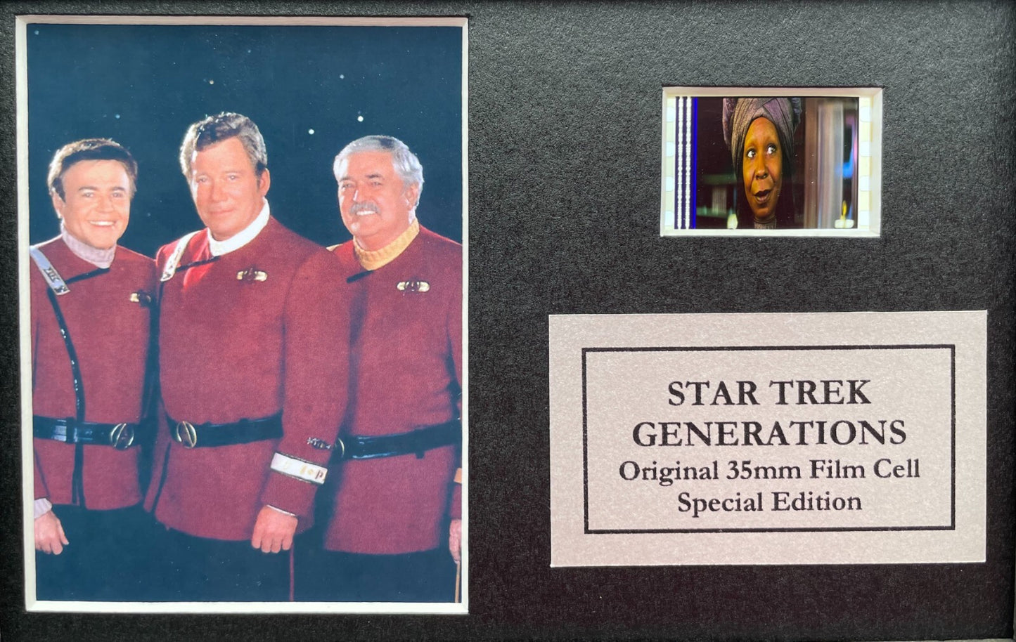 Handmade display featuring original film cell for a Star Trek GENERATIONS fan v2