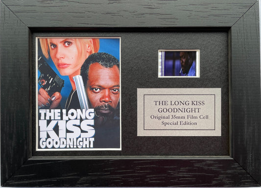 Handmade gift featuring original Mini filmcells for The LONG KISS GOODNIGHT fans
