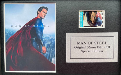 Handmade gift inc original Mini 35mm film cell for a MAN OF STEEL (Superman) fan