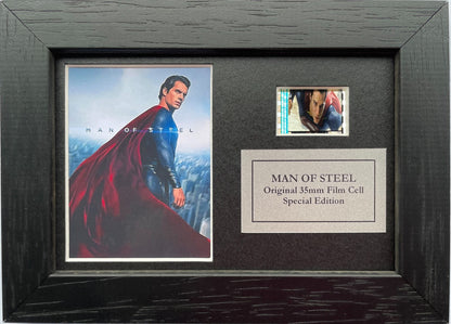 Handmade gift inc original Mini 35mm film cell for a MAN OF STEEL (Superman) fan