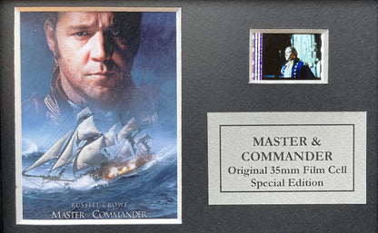 Hand crafted display featuring original film cell for MASTER & COMMANDER fans