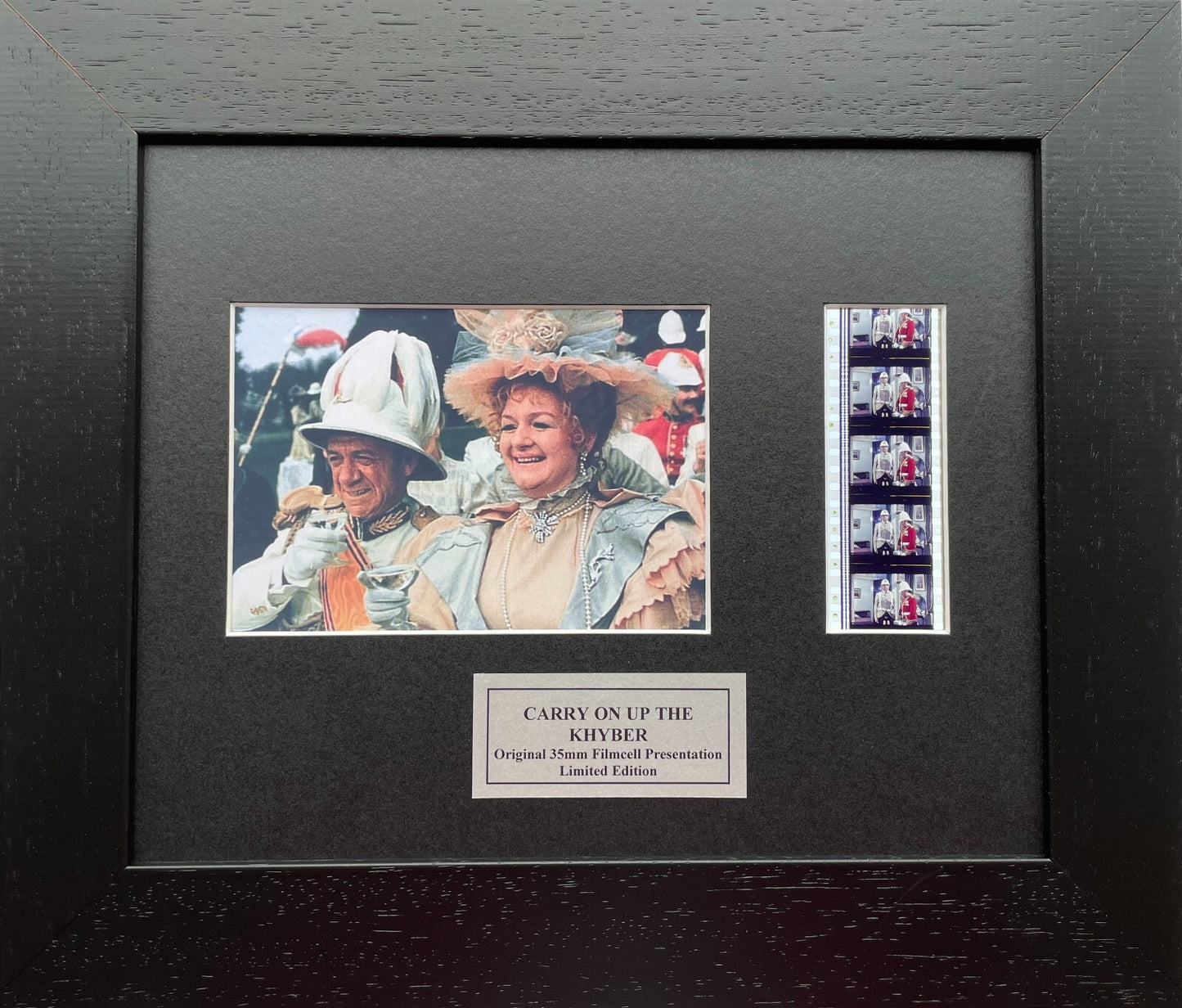 Handmade display featuring original filmcells for CARRY On Up The KHYBER fans v1