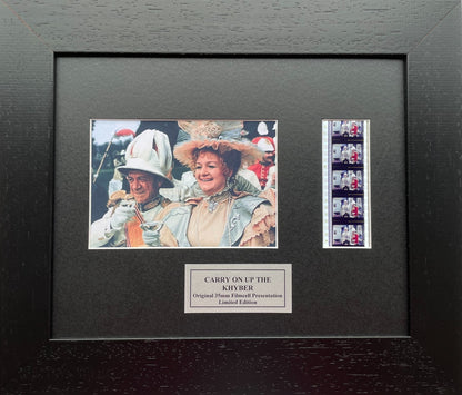 Handmade display featuring original filmcells for CARRY On Up The KHYBER fans v1