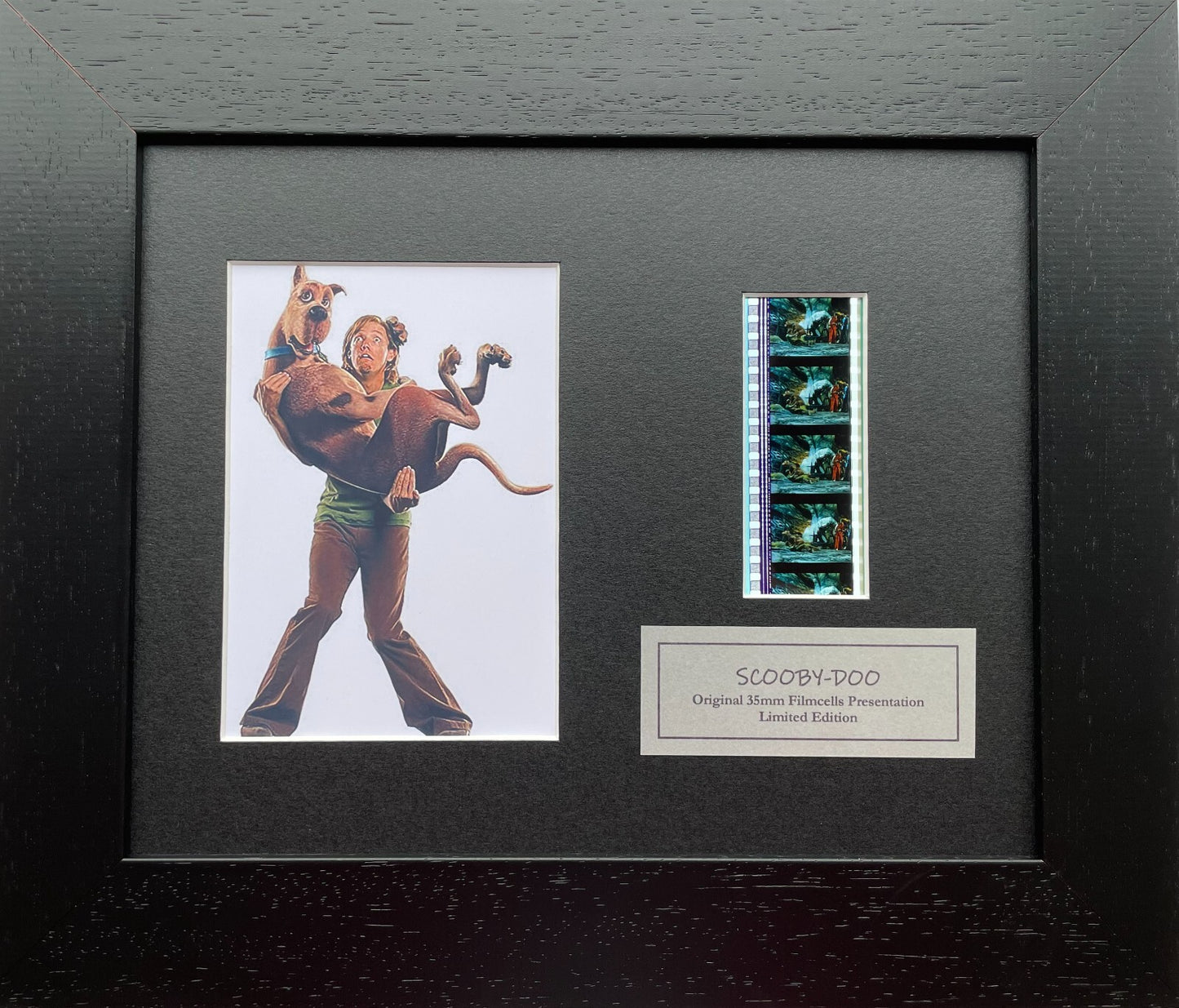 Hand crafted display featuring original 35mm film cells for Scooby-Doo fans v2